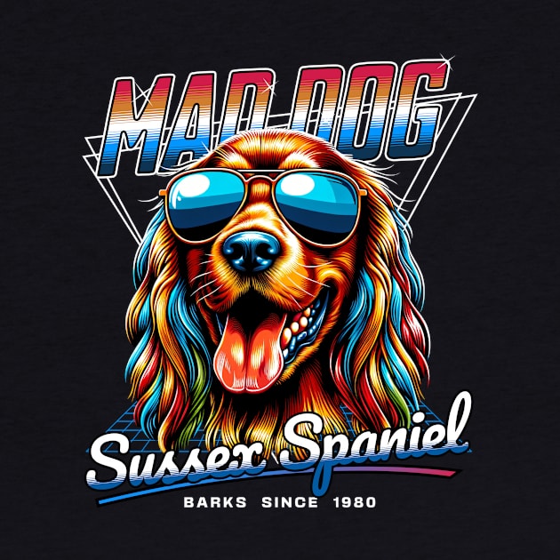 Mad Dog Sussex Spaniel by Miami Neon Designs